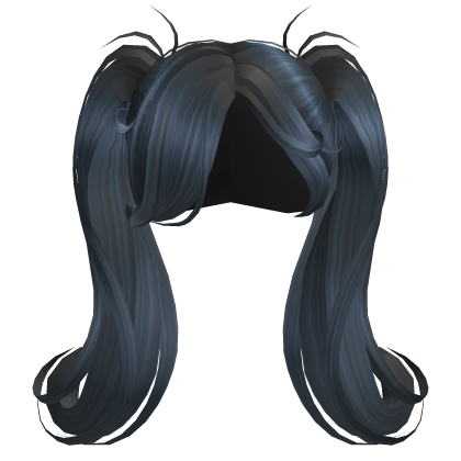 ♡ Swirly Shy Pigtails in Dark Blue