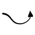 Black Oni Demon Tail