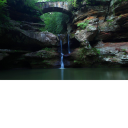 Cave and waterfall