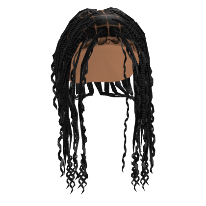 ☆ Bohemian Knotless Goddess Braids in Black Roblox item
