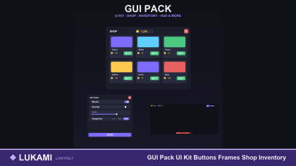 GUI Pack UI Kit Buttons Frames Shop Inventory preview 1
