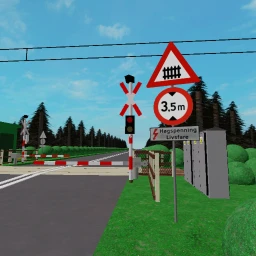 Norwegian railroad crossing icon