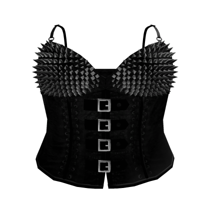 ♱ goth emo spiked corset w belt alt grunge y2k ♱