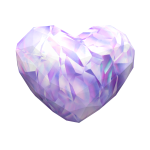 Purple Crystal Floating Heart