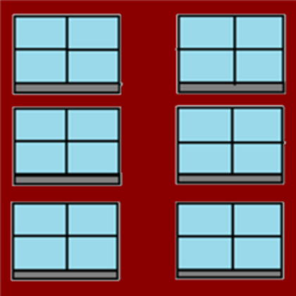Building Windows Dark Red Roblox decal
