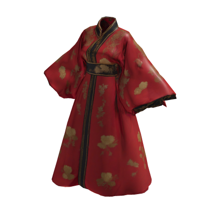 🌺 Crimson Blossom Kimono