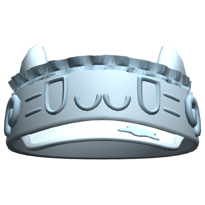 Kawaii Chill Cat Visor Sky Blue