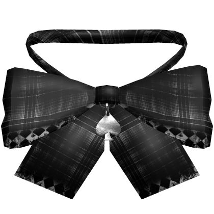  .  ♧ simple little goth spade bow in black
