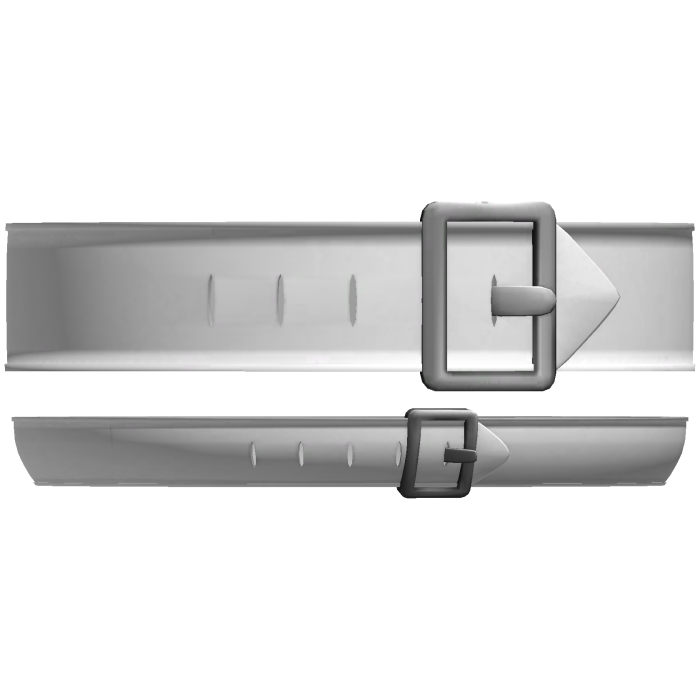 white double leather head belts