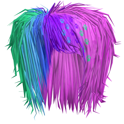teased scene vibrant paw print christofer hair