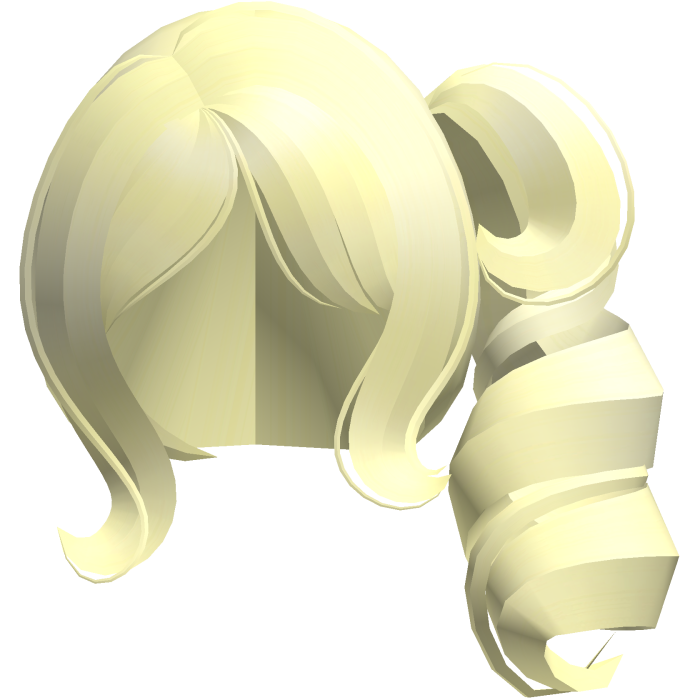 moe cutecore curly big side ponytail yellow