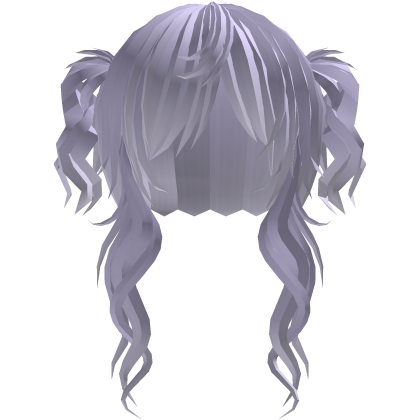 ‘’ (๑ — ‸ ҂)ゝcurly emo twin tails in pastel purple Roblox item