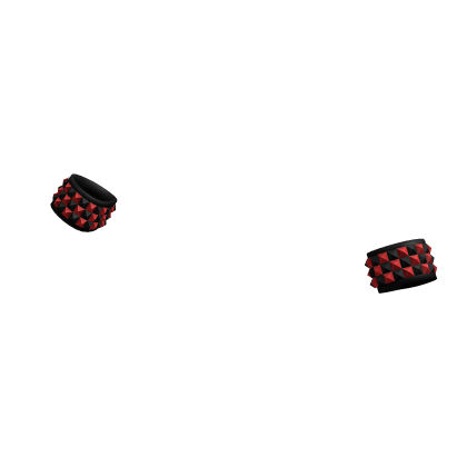 Scene Emo Studded Bracelets (Red & Black)