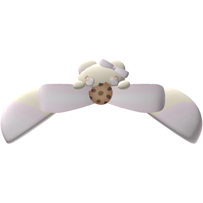 cute beige bear ears w/ yummy cookie bow