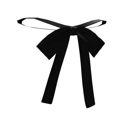 dainty black neck ribbon bow 1.0 thumbnail