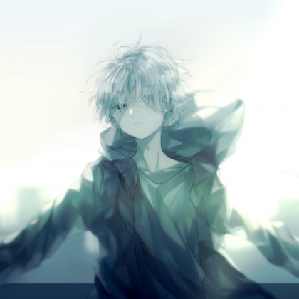 cool-anime-boy-hoodie-white-hair-fence-cityscape-p Roblox decal