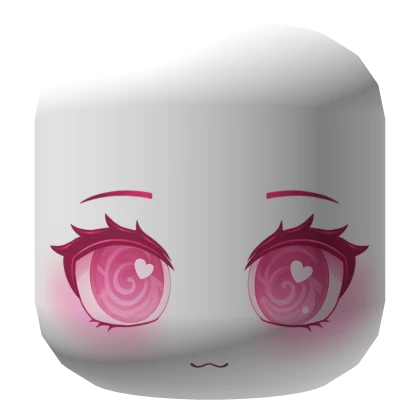 Pink Swirly Heart Eyes Anime Head | Roblox Item - Rolimon's