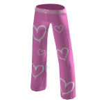 Cute pink heart pants