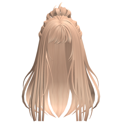 Peach Blonde Half-Up Hair