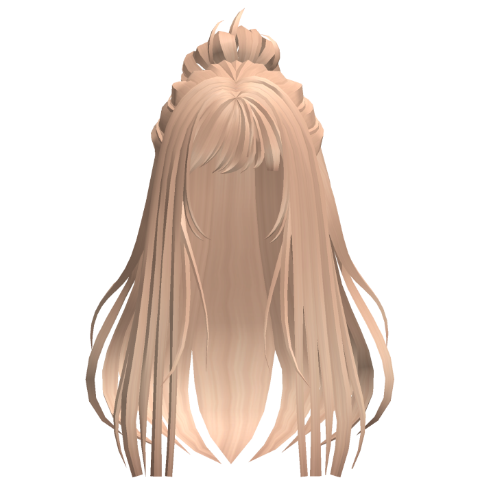 Peach Blonde Half-Up Hair