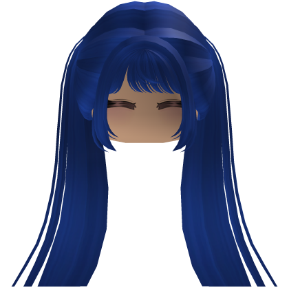 Cute emo y2k hair fluffy (blue)