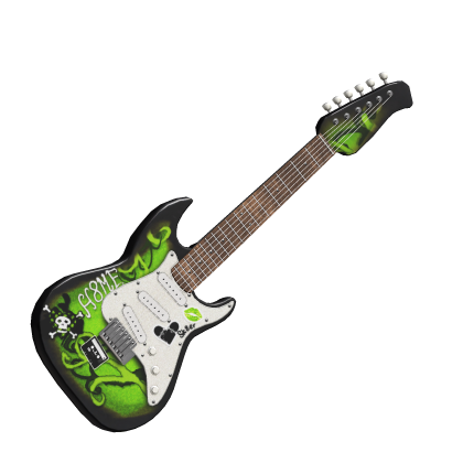 monster lime scene electric guitar