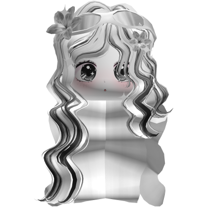 summer perm hair w/ white sunglasses&face(white) Roblox item