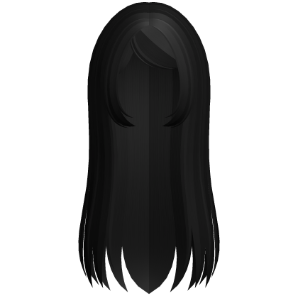 🤍 long side swept scene hair in black Roblox item