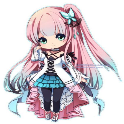 Cute anime girl Chibi Roblox decal