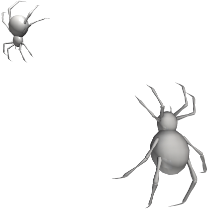 white spiders crawling face