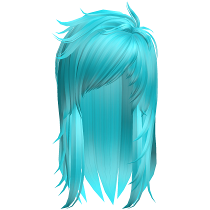 Scene Messy Long Hair (Ocean Blue) Roblox item