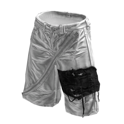 White Archive Wax Bandage Shorts