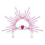 Royal Diamond Celestial Crown with Pink Halo