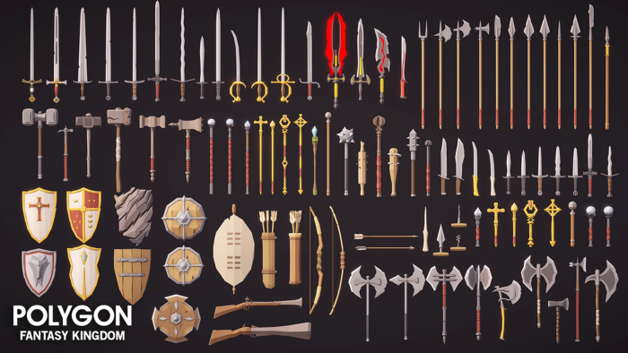 Polygon Kingdom Fantasy Weapons preview 1
