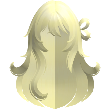fluffy messy long heart side bun hair yellow