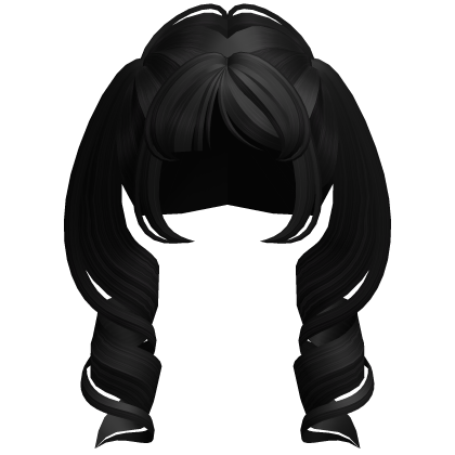 Soft Dolly Curled Pigtails (Black)