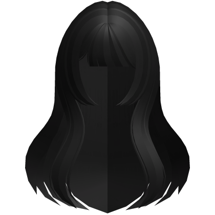 long straight hime anime hair black