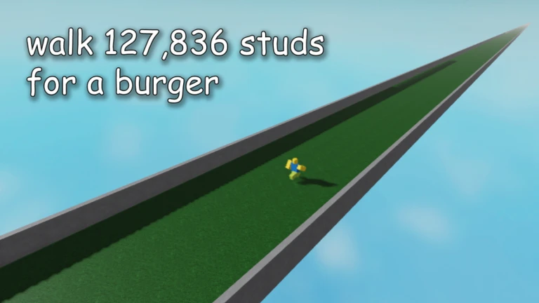 walk 127,836 studs for a burger 🍔