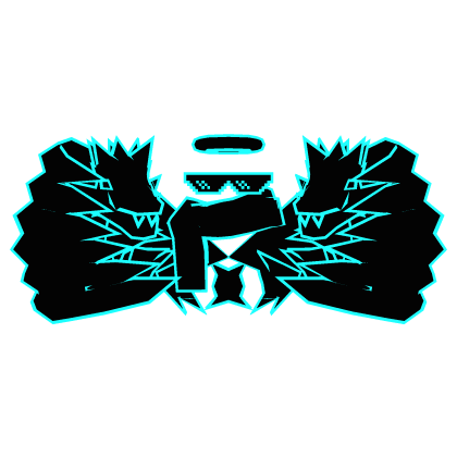 Cartoony Cyan Halo Shades Wrap Scarf Dragons Combo Roblox item