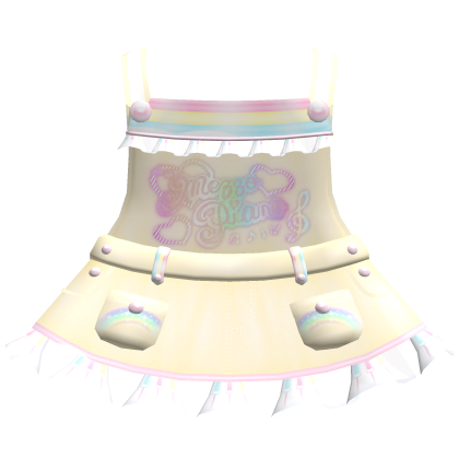 ´ ∇ ˋ˶ !! cutie sunny rainbow mezzo piano overalls
