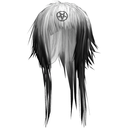 Messy Miscut Bangs (White/Black)