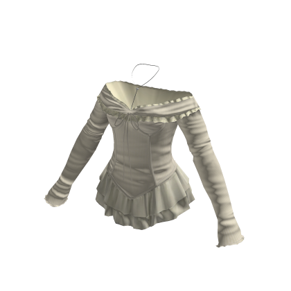 Coquette Off Shoulder Peplum Top (Beige)