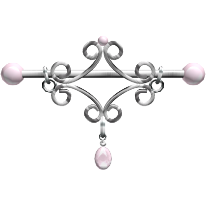 pink cathedral cross bar belly piercing 3.0