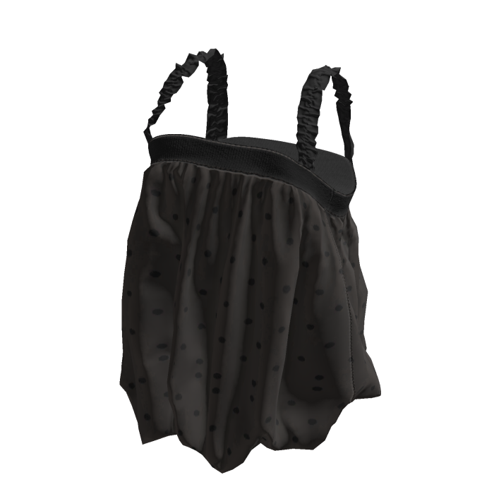 💜 Ruffled Strap Bubble Cami Top_Brown