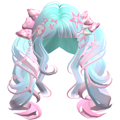 ♡ Scene Fluffy Gyaru Pigtails (Cotton Candy)