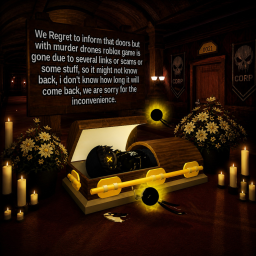 Funeral of doors but with murder drones.