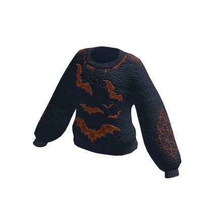 Navy Bat Two-Toned Sweater