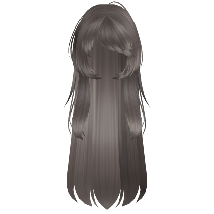 Ash Brown Elegant Straight Long Hair with Bangs Roblox item