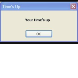 Your time is up. icon