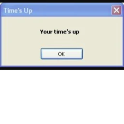 Your time is up. icon